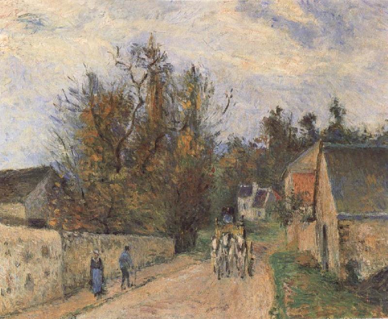 Camille Pissarro The Mailcoach The Road from Ennery to the Hermitage China oil painting art